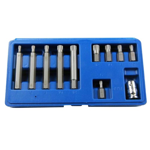 Spline bit socket set - set, 11pc