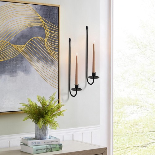 Metal wall candle - metal, set