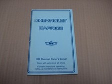 1986 Chevrolet Caprice Owner's