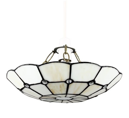 Tiffany style white - style, stained