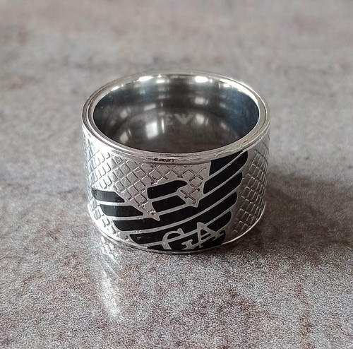 Emporio armani ring steel - emporio, ring,