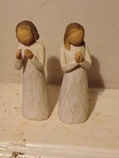 Willow Tree Sisters By Heart Lordi x2 Figurines  Praying 