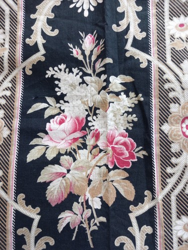 Vintage french cotton fabric - vintage,