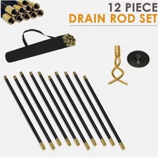 12 Piece Drain Rod Set 9m