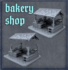 Medieval architecture -Market Town - Stalls - 28mm or 32mm Scale D&D, Wargaming