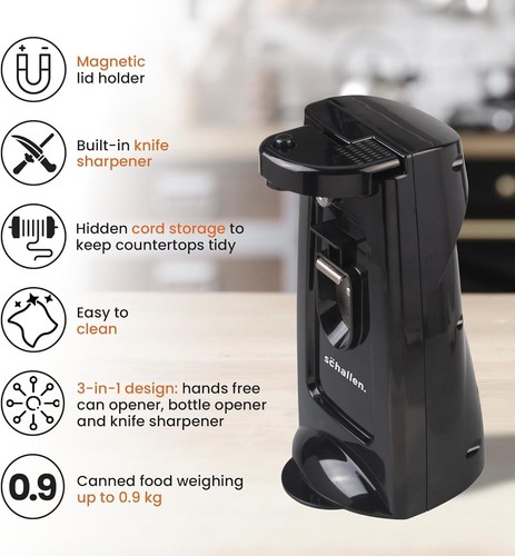 Electric can opener - can, bottle