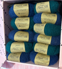 11 balls of Drops Brushed alpaca silk yarn