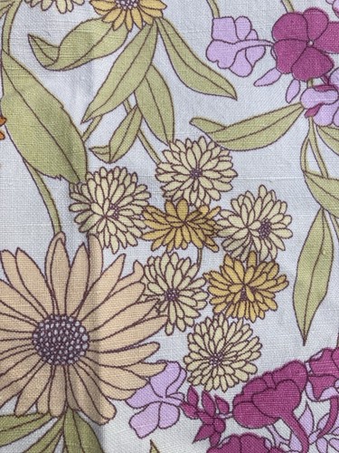 Vintage french cotton fabric - french,