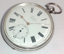 1890 J.W. BENSON London Antique Silver keyless THE LUDGATE Pocket Watch 4 repair
