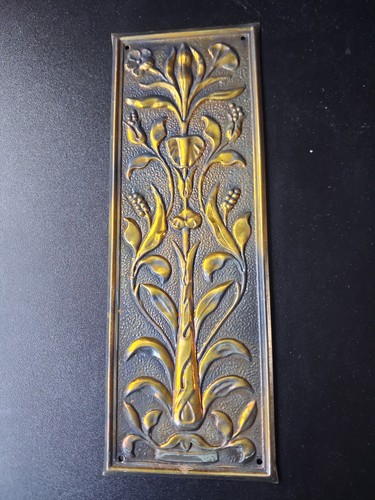 Brass finger push plate art - ,