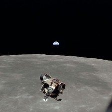 NASA Photo - Apollo 11 - Moon & Earthrise Lunar Module
