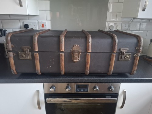 Vintage large old suitcase - vintage,