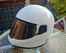 Vintage Top Tek  Panther Motorcycle Helmet Size 56-57cm Fibreglass Shell Used