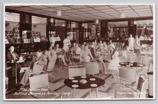 RPPC Butlins Skegness Holiday Camp Saloon Bar c1950s Interior View Postcard