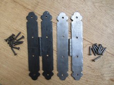 Pair of ORNATE H HINGE wrought