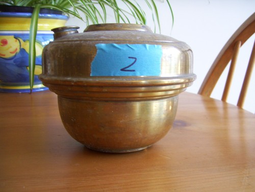 Antique brass oil lamp - brass,