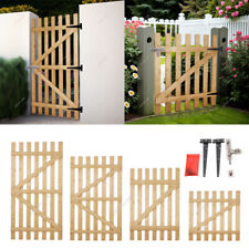 150/180cm Tall Outdoor Wooden Fence Gates Garden Gate Pedestrian Gate w/ Hinges
