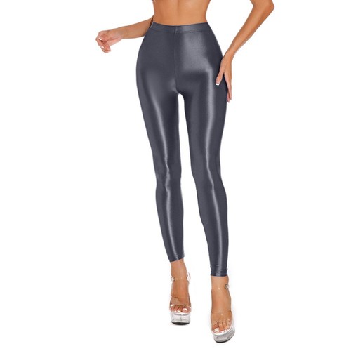 Ladies satin glossy leggings - glossy,