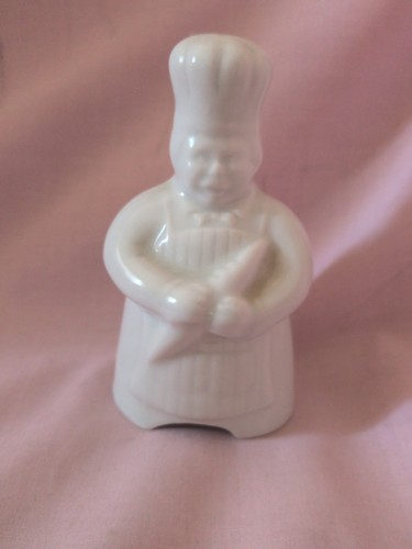 White ceramic figural pie - ceramic,