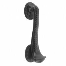 DOOR KNOCKER GEORGIAN SCROLL STYLE HEAVY DUTY FOR UPVC & TIMBER DOORS BLACK NEW