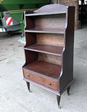 Antique Style Georgian Revival Mahogany Waterfall Bookcase (Can Deliver)