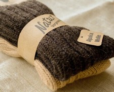 Alpaca Wool Socks 2 Pairs, Extra Thick Natural Thermal Winter Socks Home Sock 