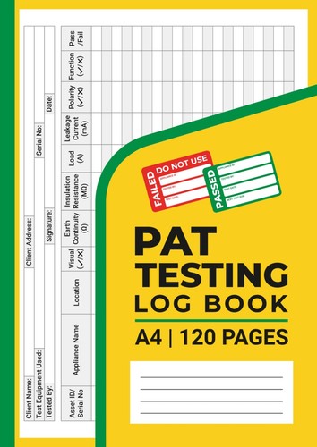 Pat testing log book - log, book: