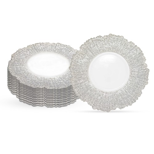 Glass charger plates - glass, 33cm