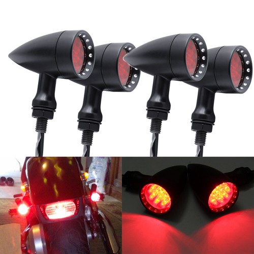 Black motorcycle led turn - black,