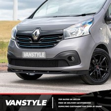 FITS RENAULT TRAFIC 14> FRONT LOWER ABS GLOSS BLACK SPLITTER BUMPER LIP SPOILER