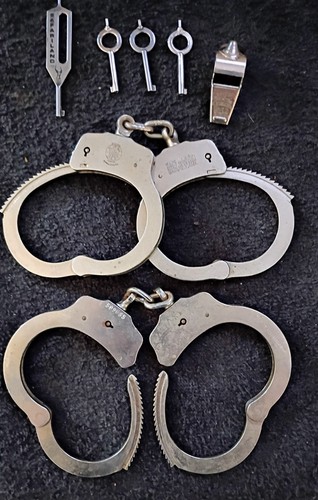 Vtg lot police handcuffs - lot,