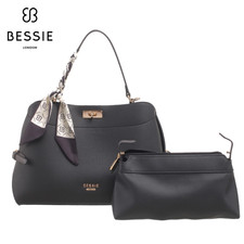 Bessie London Women's Scarf Twist Shoulder Bag with Scarf