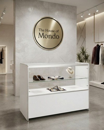 White glass retail shop - retail,
