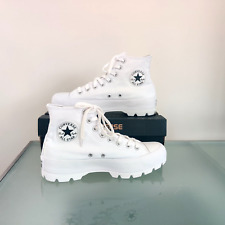 New Converse CT LUX MID Platform Wedge Lugged Mono White  UK 7 with Box
