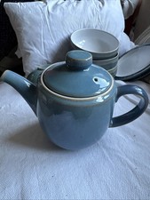 One Denby Blue Tea Pot Azure