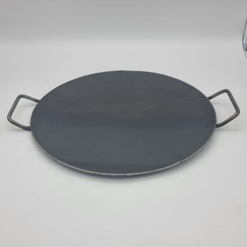 Round black metal - paella, pan
