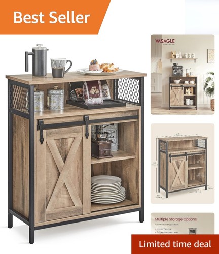 Rustic sideboard with sliding - rustic,