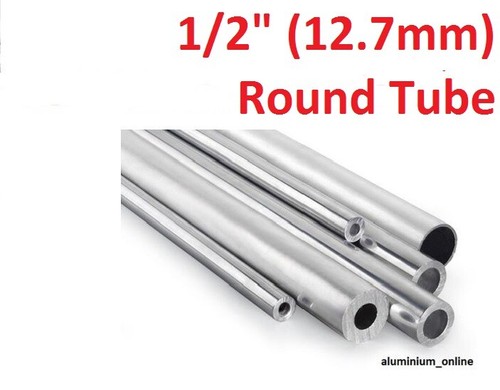 Aluminium round tube 2 - round, 1/2