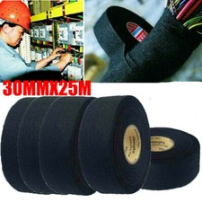 25m Wiring Loom Tape Adhesive Cloth Fabric Harness Insulation Electric Tape