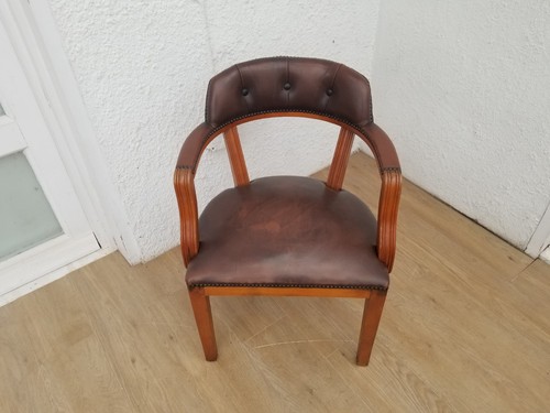 Vintage brown leather captains - brown,