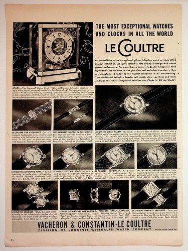 Lecoultre vintage magazine - lecoultre, ad