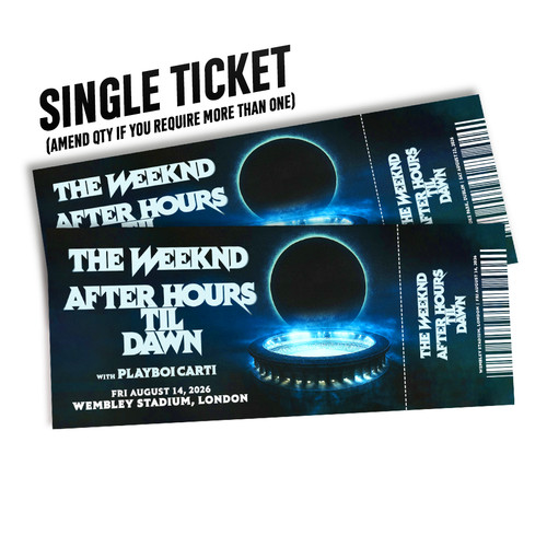 The weeknd mock ticket after - weeknd,