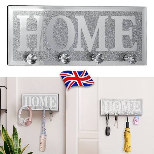 Mirrored glitter key rack wall - glitter,