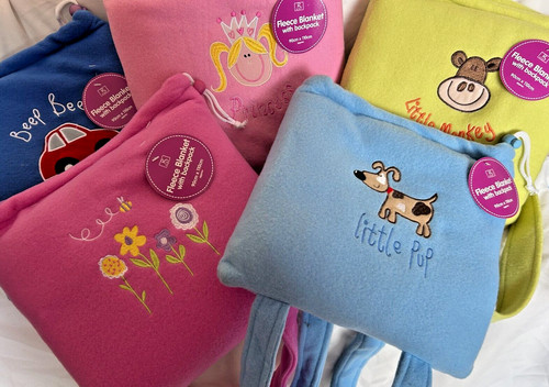 Fleece blanket with - fleece, backpack