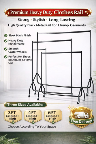 Heavy duty clothes rail - heavy,