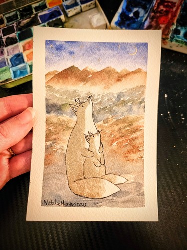 Sparkly gold fox mother - fox, &