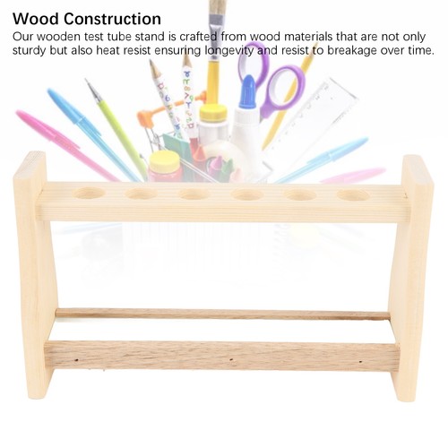 Wooden test tube rack - tube, hole