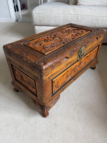 Vintage chinese carved wooden - vintage,