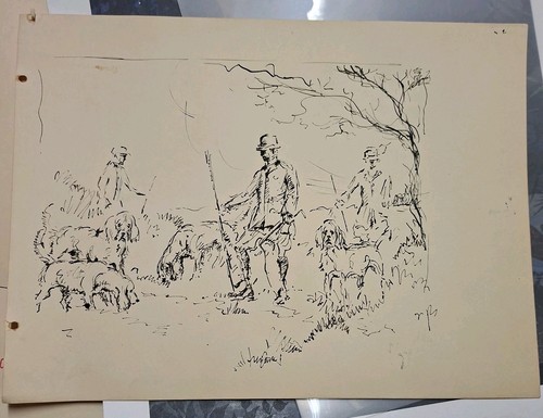 Vintage pen sketch - of, a