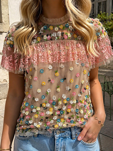 Needle thread floral - &,